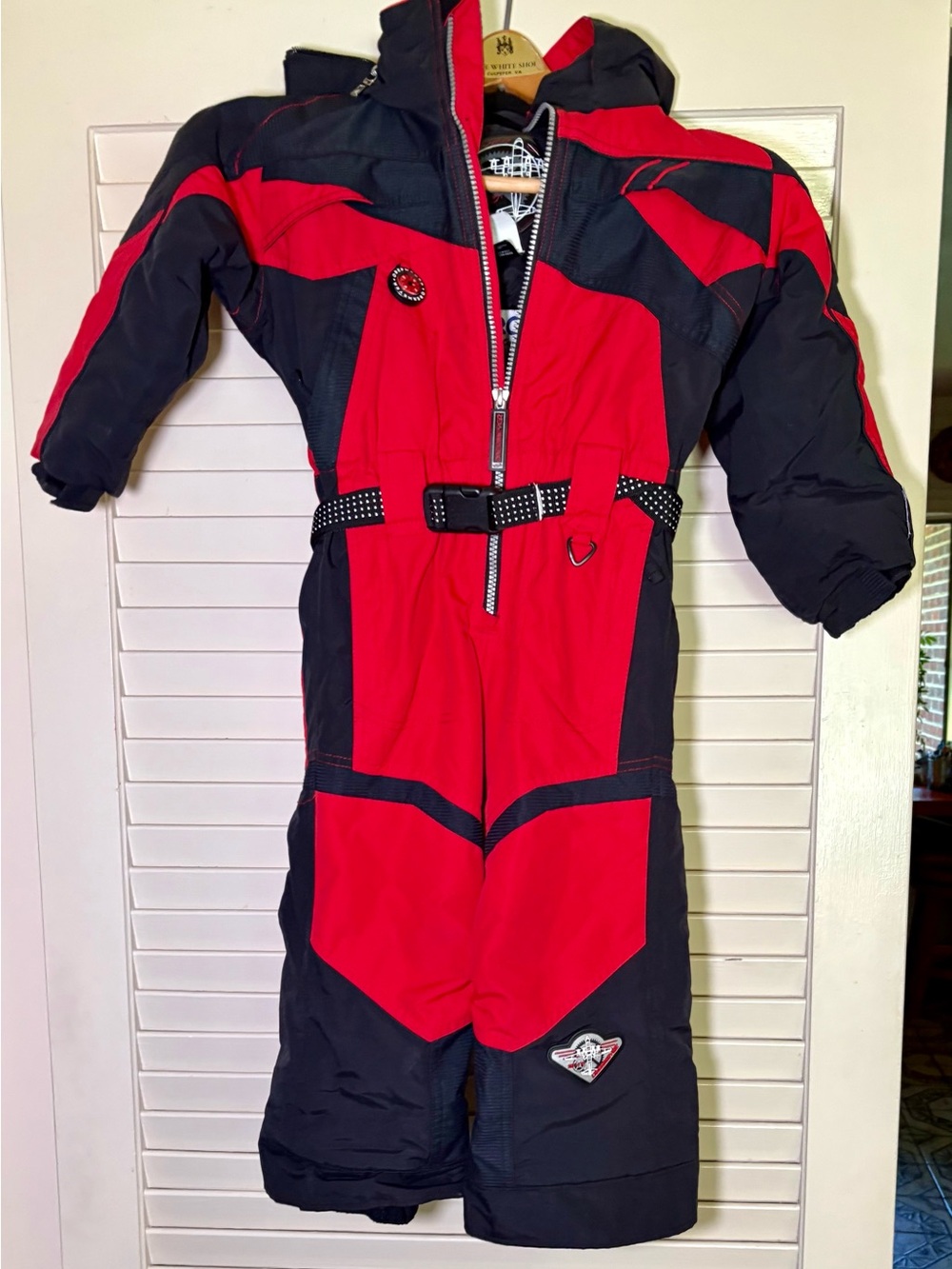 Obermeyer Red and Black Kids I-GROW SKI/SNOWSUIT